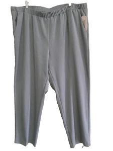 Pantalones de punto grises Allison Daley talla 22WS, bolsillos elásticos en la cintura nuevos con etiquetas - Imagen 1 de 9