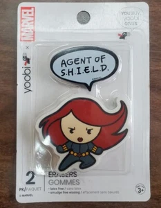 New! 2022 Yoobi BLACK WIDOW Chibi Erasers - Picture 1 of 2