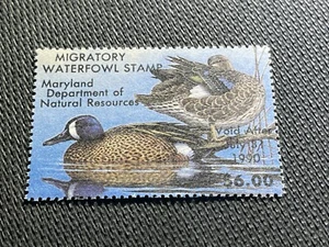 1989 Maryland Blue-Winged Teal Waterfowl Stamp NWF Issue MNH - Picture 1 of 2