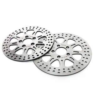 11.8" Front & 11.5" Rear Brake Rotors Dyna Street Bob Wide Glide Softail Fat Boy - Picture 1 of 9