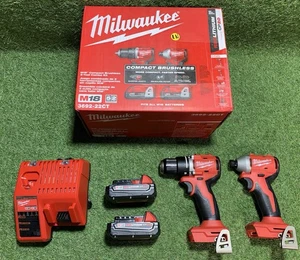 Milwaukee 3692-22CT 18V Compact Brushless Drill & Impact Kit W/ (2) Batteries - Picture 1 of 1