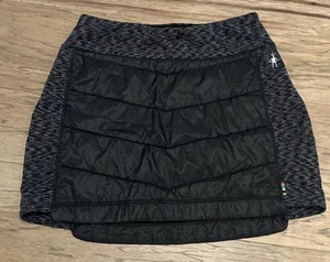 Smartwool Smartloft Mini Skirt Quilted Puffer Merino Wool Lining Winter M BLACK - Picture 1 of 5