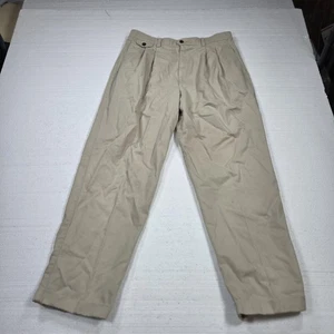 Dockers Hose Herren 34 x 30 khaki lockere Passform plissiert vorne Baumwolle Freizeit Chinohose - Bild 1 von 19