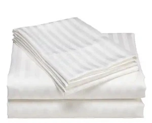 1200 Thread Count Cotton Deep Pocket Luxury Hotel Stripe Sheet Set King - Picture 1 of 1