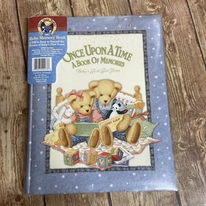 Daisy Kingdom Blue Jean Teddy Baby Erinnerung Andenken Buch - Bild 1 von 10