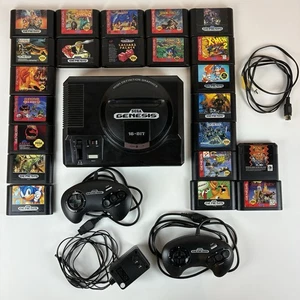 Original Sega Genesis System Model 1 Console OEM + 22 Games and 2 Controllers - Picture 1 of 9