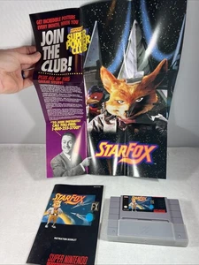 Star Fox SNES (Official Nintendo) Tested and Working Cart Manual Poster - Bild 1 von 10