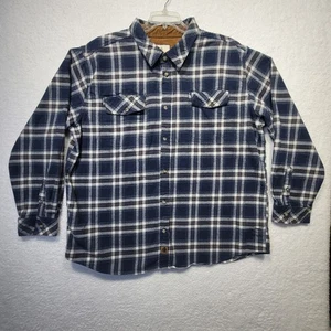 Legendary Whitetails Men’s Flannel Blue/White Checker 3XL Long Sleeve Button-Up - Picture 1 of 9
