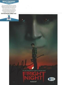 ANTON YELCHIN SIGNED 'FRIGHT NIGHT' 8x10 MOVIE PHOTO BECKETT COA STAR TREK - Picture 1 of 1