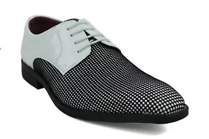 New Men's Italian Style Lace Up Wedding Shoes Smart Formal Party Jazz spat Funky - Picture 1 of 7