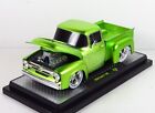 M2 Machines Ground Pounders 1956 Ford 56 F-100 Pickup Truck R38 13-06 Green 1:24