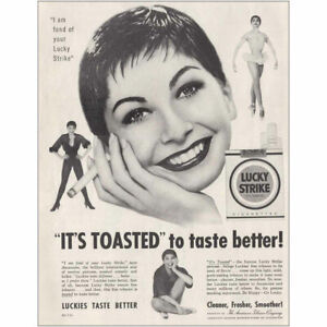 1954 Cigarettes Lucky Strike : Jeanmaire Dancer, Balle Vintage Print Ad