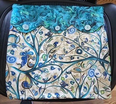 Funda de Almohada Decorativa Hecha a Mano 15" X 15" Algodón Caprichoso Azul Foto 1 de 4