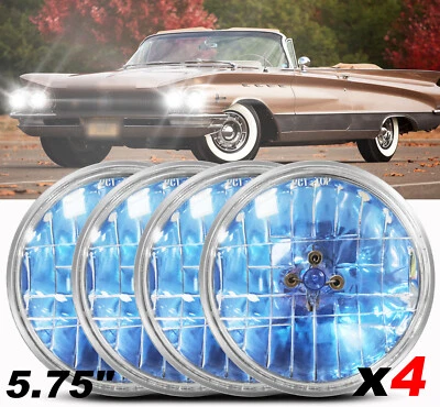 For Buick Electra Wildcat 5.75" 5-3/4" inch Headlights Hi/Lo Beam DOT 4pcs/set - Image 1 of 4