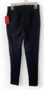 Vince Camuto Damen kleine schwarze Ponte-Leggings Kunstlederbesatz zum Überziehen neu mit Etikett - Bild 1 von 7