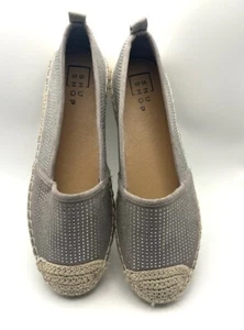 NEW Shu Shop Winifred silver w/ clear stones Embellished Slip On Shoes 8.5 Women - Picture 1 of 6