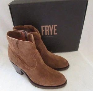 FRYE Lillian Western Wildleder Leder Chestnut Stiefel Schuhe US 8,5 M EUR 39,5 Neu mit Karton - Bild 1 von 10