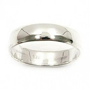DOLLY-BIJOUX Alliance Rhodié Jonc 5mm en Argent Massif 925 1.8 Gr - Picture 1 of 3