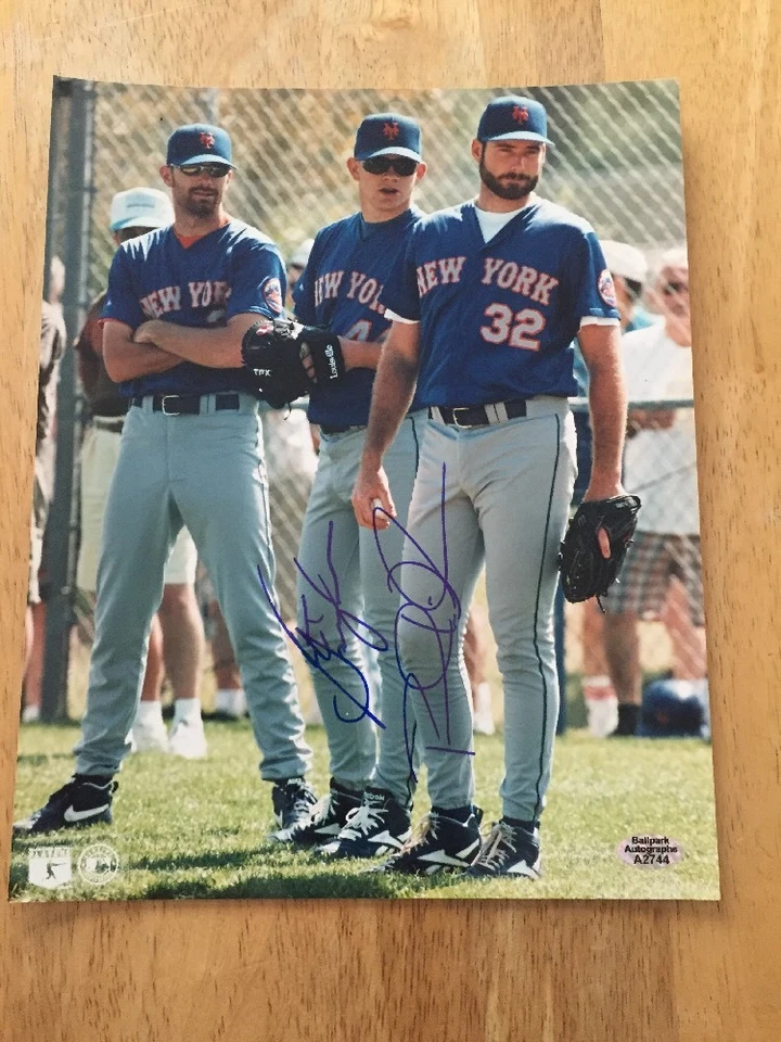 PAUL WILSON & JASON ISRINGHAUSEN NEW YORK METS SIGNED 8x10 PHOTO WITH HOLO COA - Image 1 of 4