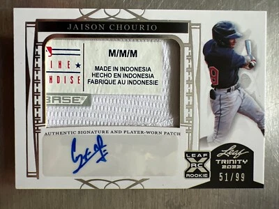 Jaison Chourio 2022 Leaf Trinity XRC Patch Auto /99 Guardians🔥HOT🔥INVEST🔥📈 - Image 1 of 2