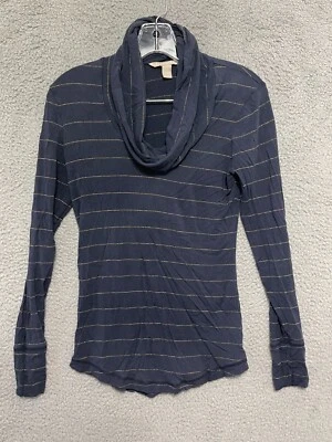Banana Republic Womens Cowl Neck Sweater Pull Over blue Striped Size XS Ladies - Image 1 of 4