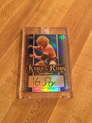 2018 LEAF SPORTS HEROES KENNY OMEGA KINGS OF THE RING AUTOGRAPH 14/15 AUTO AEW - Image 1 of 2