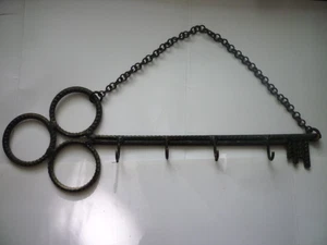 Forged Iron Hook / Hanger Key Shaped Wrought Iron - Picture 1 of 6