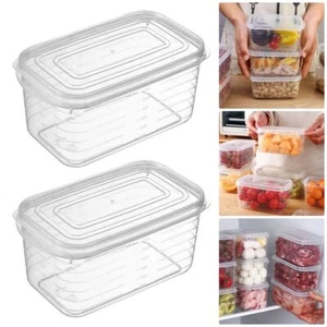 1Pcs Square Fresh-keeping Sealed Crisper Fridge Organizer Container - Picture 1 of 12