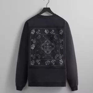 Kith Bandana Vintage Sweatshirt mit Rundhalsausschnitt nachtaktiv Größe Large neu mit Etikett - Bild 1 von 4
