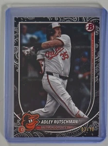 2025 Bowman Baseball Adley Rutschman Black Pattern Border Bandana 3/10 Orioles - Picture 1 of 3