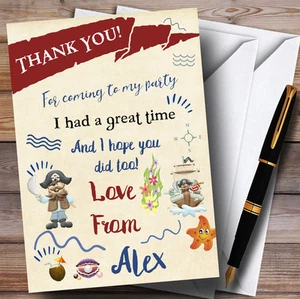Pirate Themed Boys Party Thank You Cards - Picture 1 of 1