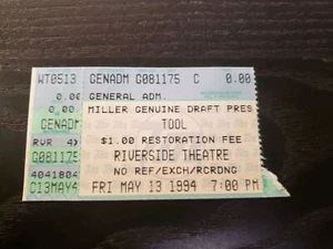 TOOL CONCERT TICKET STUB May 13, 1994 - Milwaukee  - Picture 1 of 2