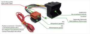 Adapterkabel Verdrahtung Autoradio Quadlock Iso Audi VW Volkswagen Seat Skoda - Picture 1 of 1