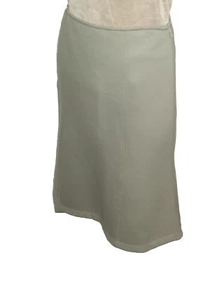 Falda polar Calvin Klein línea A cremallera lateral frente plano cálida oliva para mujer S Foto 1 de 4