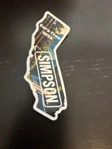 Simpson Helmets Racing Products Sticker Born Free California - Picture 1 of 1