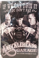Three Stooges Knuckleheads Garage Metal Tin Sign TV Humor Garage Bar 12x8