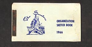 1966 WASHINGTON SENATORS ORGANIZATION SKETCH BOOK