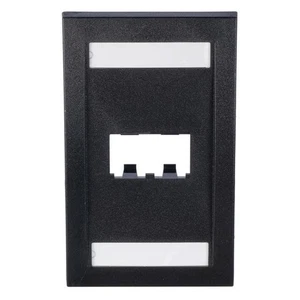Panduit CFPE2BLY 2-Port Mini-Com Executive-Series Faceplate, Black 10pc - Afbeelding 1 van 1