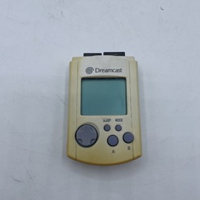 Official Sega Dreamcast VMU Visual Memory Unit White/UVDamage Tested Working