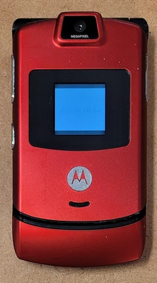 Teléfono abatible Motorola RAZR V3m - rojo y negro (celular de EE. UU.) - versión muy rara Foto 1 de 4