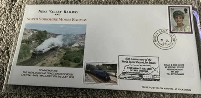 NENE VALLEY FERROCARRIL PRIMER DÍA CUBIERTA NORTH YORKSHIRE MOORS THE MALLARD. Foto 1 de 4