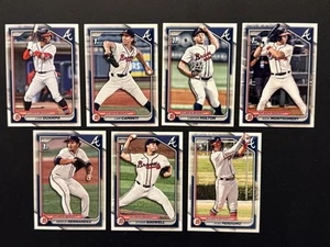 2024 Bowman Draft Atlanta Braves Team Set 7 Cards Cam Caminiti 1st - Picture 1 of 2