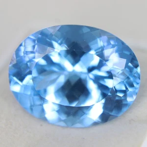 20 Ct Certified Natural Jeremejevite Oval Cut Blue Loose Gemstones - Picture 1 of 5