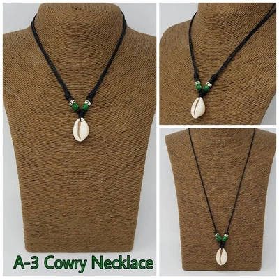 Collar Gargantilla Cowrie Shell Ajustable 16-30 pulgadas Colgante Mar Natural Unisex A1-A5 Foto 1 de 4