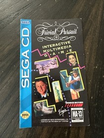 Sega CD Manual Only Trivial Pursuit W/Reg Card