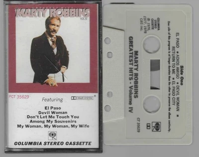 Marty Robbins Greatest Hits-Volume IV (Cassette, 1978 CBS) VG-VG+ - Image 1 of 3