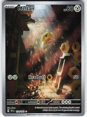 Meltan - 179/162 Pokemon SV05: Temporal Forces Holo Illustration Rare NM - Image 1 of 2