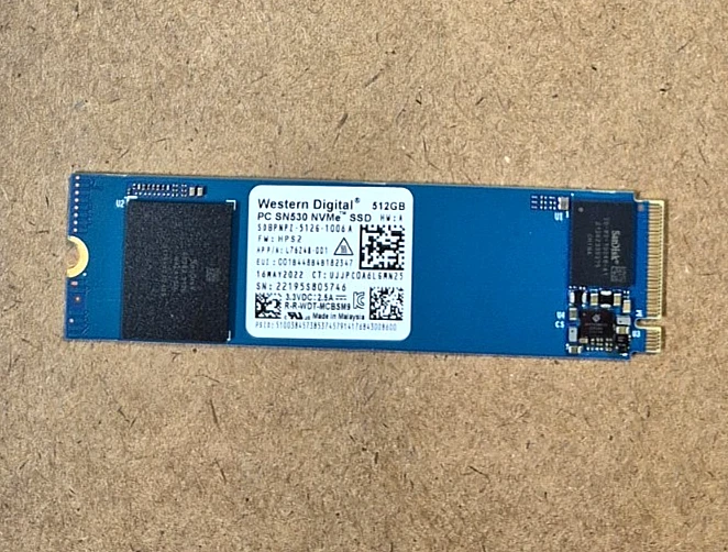 Western Digital 512GB Solid State Drive SDBPNPZ-512G-1006 L76248-001 - Image 1 of 1