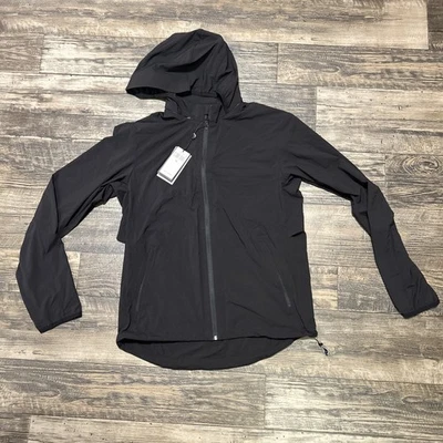 $248 RLX Men’s Golf jacket black Hooded size Medium Packable Ralph Lauren - Image 1 of 4