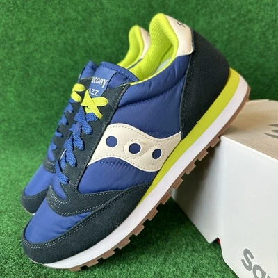 Mens SIZE 9.5 Saucony Jazz Original Athletic Shoes Sneakers Navy Lime S2044-648 - Image 1 of 4